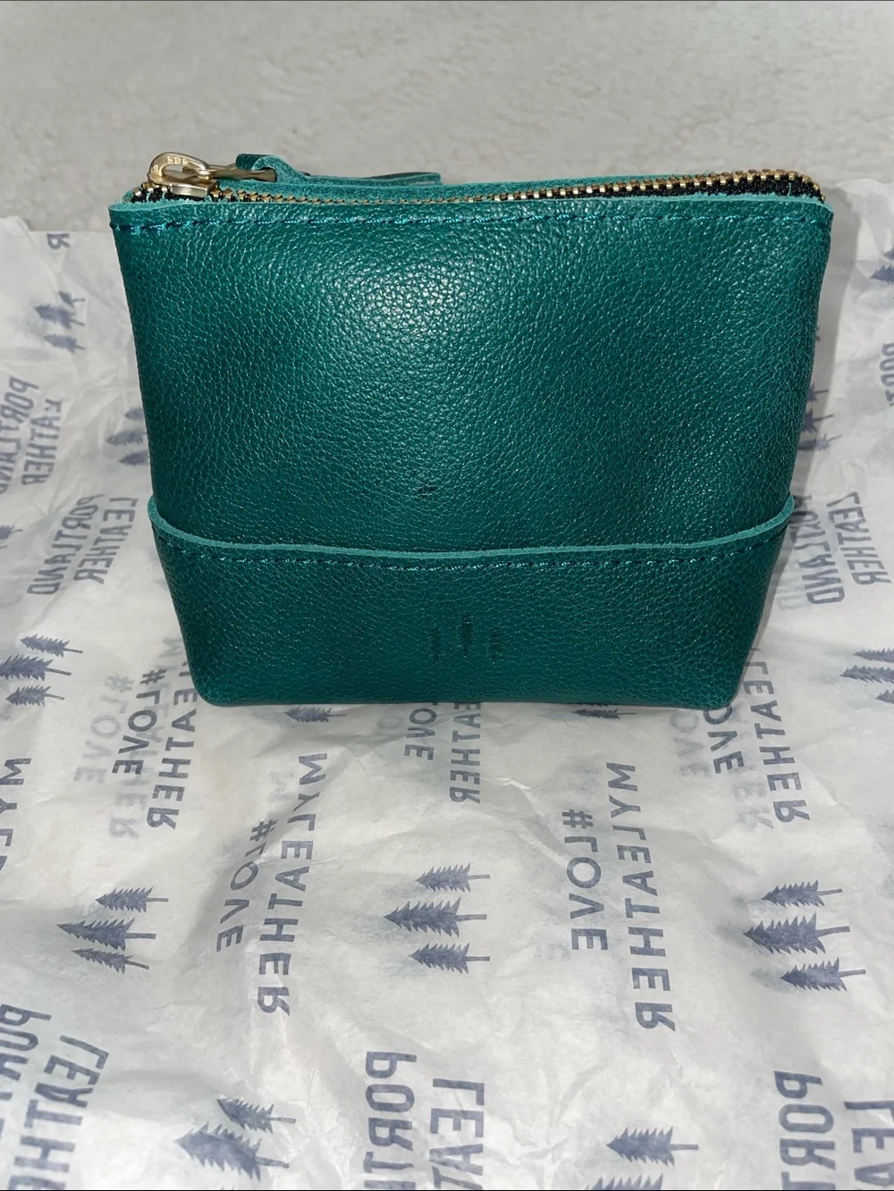 Portland Leather Chelsea Pouch-Sea Glass